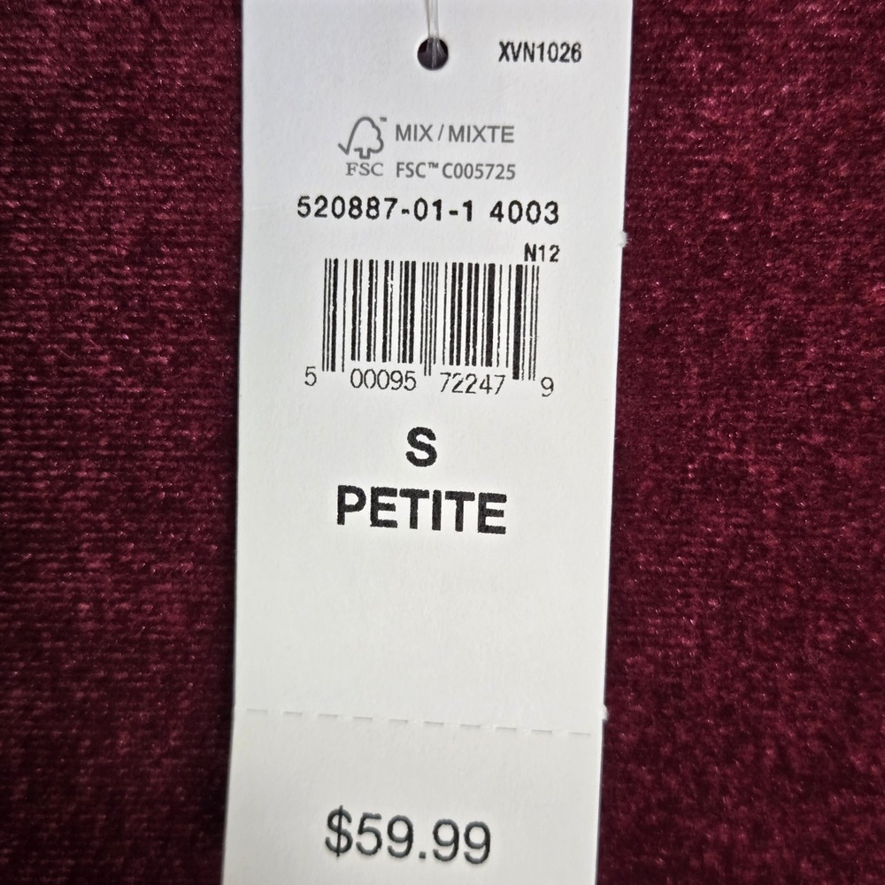 Gap Velvet Cami Slip Midi Dress, Side Slits, Red, Small Petite, New $59.99 MSRP - Picture 4 of 13